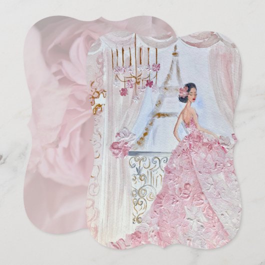  Fleur Bella Roos 1 Kaart (Voorkant / Achterkant)