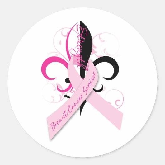 fleur_borstkanker ronde sticker (Voorkant)
