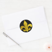 Fleur De Art Gold Rust Ronde Sticker (Envelop)