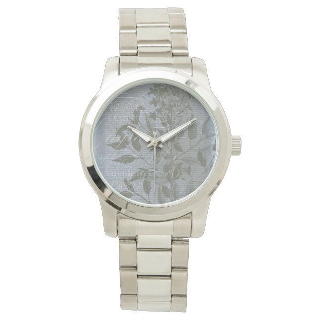 Fleur de Bleu I Horloge (Voorkant)