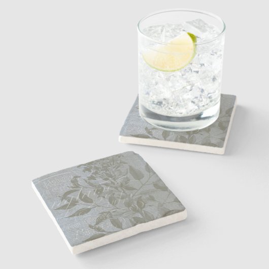 Fleur de Bleu I Stenen Onderzetter (Zijkant)