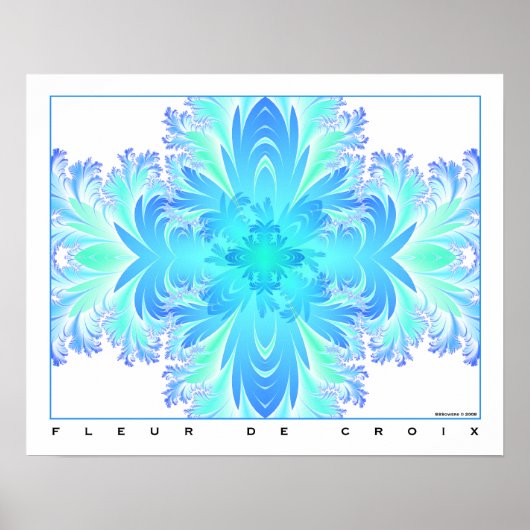 Fleur de Croix - Aqua Poster (Voorkant)