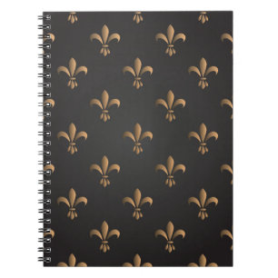 Fleur DE elegant lis, vintage, chic.classy, Notitieboek