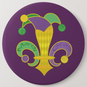 Fleur de Jester Ronde Button 6,0 Cm