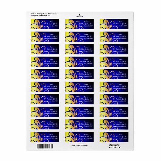 Fleur de Lei Aangepaste Adresetiketten Etiket (Full Sheet)