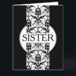 Fleur de Leis Lace Zusje Verjaardag Kaart<br><div class="desc">Laat je zus weten dat ze de zonneschijn in je leven is, het hart dat klopt met liefde en warmte. Ze belichaamt schoonheid, gratie en stijl en inspireert je met haar liefdevolle en speciale aanwezigheid. Vier haar met een kleurrijke boodschap die de diepte van je waardering en bewondering voor alles...</div>