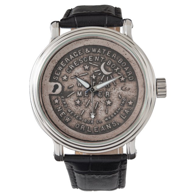 Fleur De Lid Klok Wijzerplaat Horloge (Voorkant)