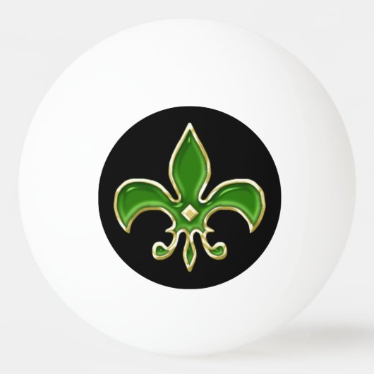 Fleur de Lis3 met aangepast tekstgebied Pingpong B Pingpongbal (Voorkant)