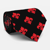 Fleur De Lis 1 Red Stropdas (Opgerold)