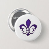 Fleur-de-Lis-1 Ronde Button 5,7 Cm (Voorkant /achterkant)