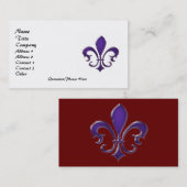 Fleur de Lis 1 Visitekaartje (Voorkant / Achterkant)