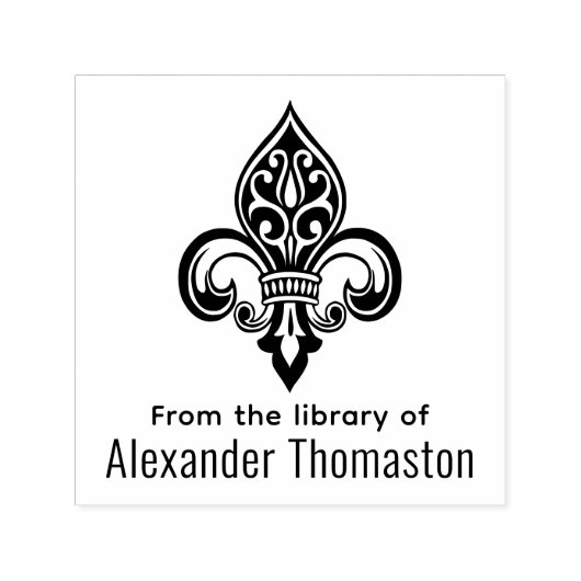 Fleur de Lis #26 'Uit de bibliotheek van' Zelfinktende Stempel (Design)