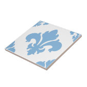 Fleur De Lis 2 Placid Blue Tegeltje (Zijkant)