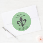 Fleur de Lis 2 Ronde Sticker (Envelop)