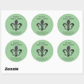 Fleur de Lis 2 Ronde Sticker (Vel)