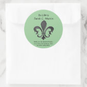 Fleur de Lis 2 Ronde Sticker (Tas)
