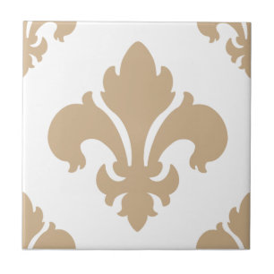 Fleur De Lis 2 Sand Tegeltje