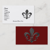 Fleur de Lis 2 Visitekaartje (Voorkant / Achterkant)