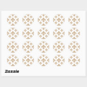 Fleur DE Lis 2 Zand Ronde Sticker (Vel)