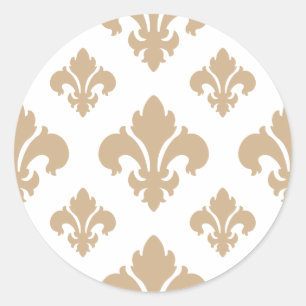 Fleur DE Lis 2 Zand Ronde Sticker