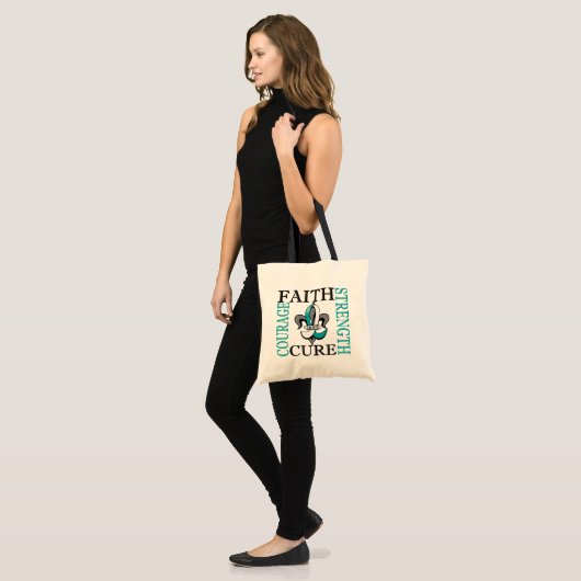 Fleur De Lis 3 baarmoederhalskanker Tote Bag (Voorkant (model))