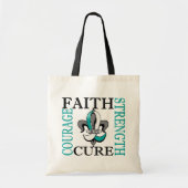 Fleur De Lis 3 baarmoederhalskanker Tote Bag (Voorkant)