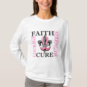Fleur De Lis 3 Borstkanker T-shirt