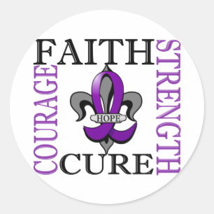 Fleur De Lis 3 Chiari Malformatie Ronde Sticker