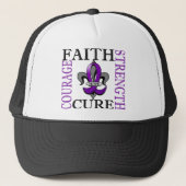 Fleur De Lis 3 Epilepsy Trucker Pet (Voorkant)