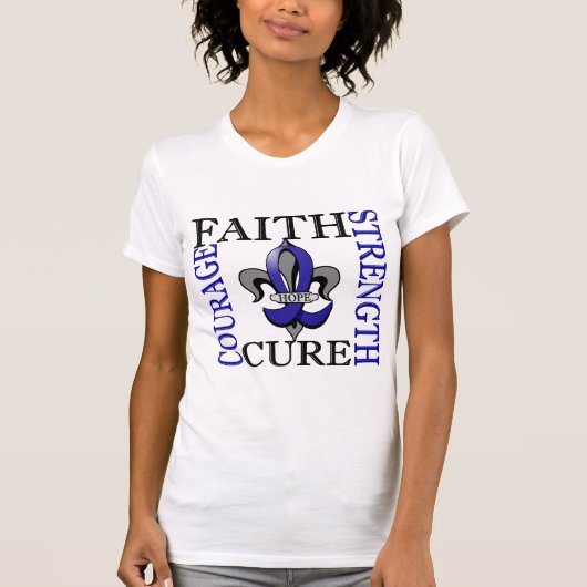 Fleur De Lis 3 Huntington-ziekte T-shirt (Voorkant)