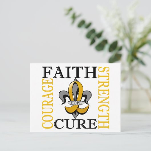 Fleur de Lis 3 Kinderkanker Briefkaart (Staand voorkant)