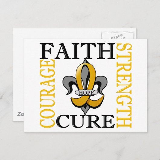 Fleur de Lis 3 Kinderkanker Briefkaart (Voorkant / Achterkant)