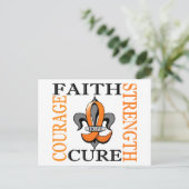 Fleur De Lis 3 Leukemie Briefkaart (Staand voorkant)