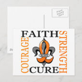 Fleur De Lis 3 Leukemie Briefkaart (Voorkant / Achterkant)