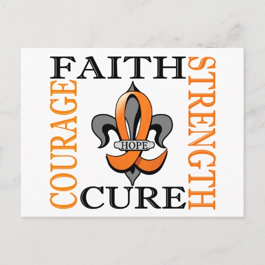 Fleur De Lis 3 Leukemie Briefkaart (Voorkant)