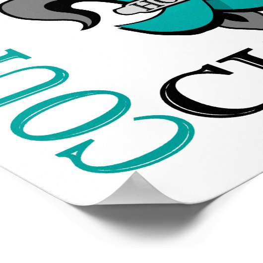 Fleur De Lis 3 Ovariumkanker Poster (Hoek)