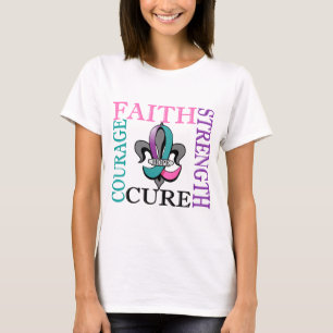 Fleur De Lis 3 schildklierkanker T-shirt