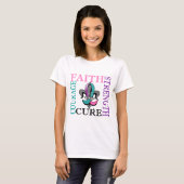 Fleur De Lis 3 schildklierkanker T-shirt (Voorkant volledig)