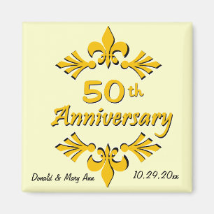Fleur De Lis 50e Jubileum Partij Favors Magneet