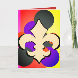 Fleur-de-Lis 5"x7"-Wenskaart Kaart