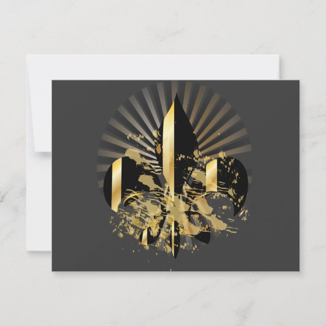 Fleur de Lis, aanpasbare tekst (Voorkant)