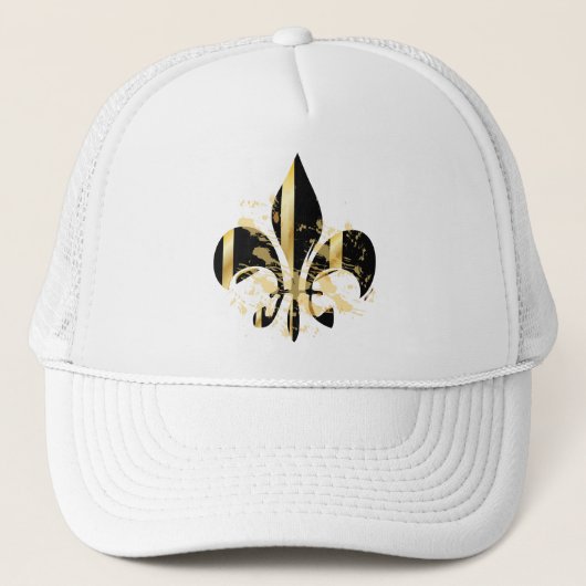 Fleur de Lis, aanpasbare tekst Trucker Pet (Voorkant)