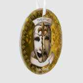 Fleur De Lis Acteur Maskers Ornament (voorkant)
