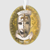 Fleur De Lis Acteur Maskers Ornament (voorkant)