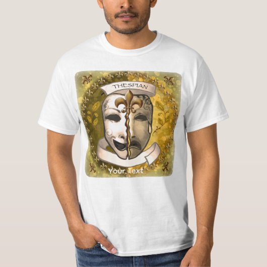 Fleur De Lis Acteur Maskers T-shirt (Voorkant)
