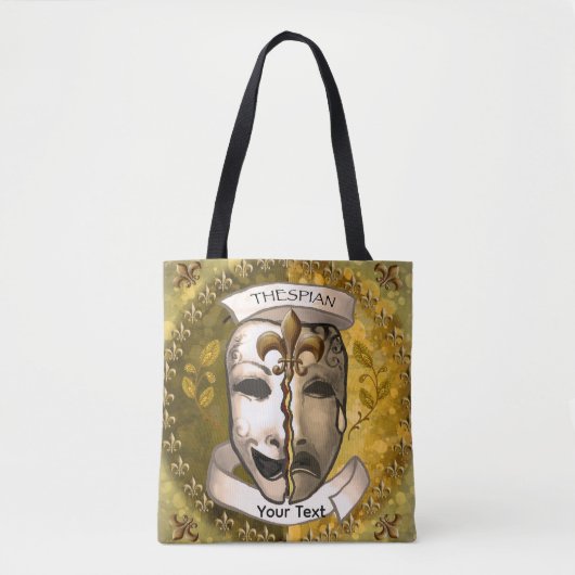 Fleur De Lis Acteur Maskers Tote Bag (Voorkant)