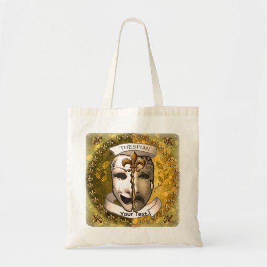Fleur De Lis Acteur Maskers Tote Bag (Voorkant)