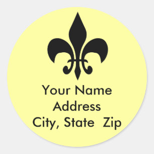 Fleur de Lis Adres Sticker