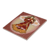 Fleur de lis angel tegeltje (Zijkant)