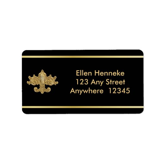 Fleur De Lis Antiek Gold Etiket (Voorkant)